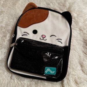 Squishmallows Cat Backpack with Black and Brown Accents